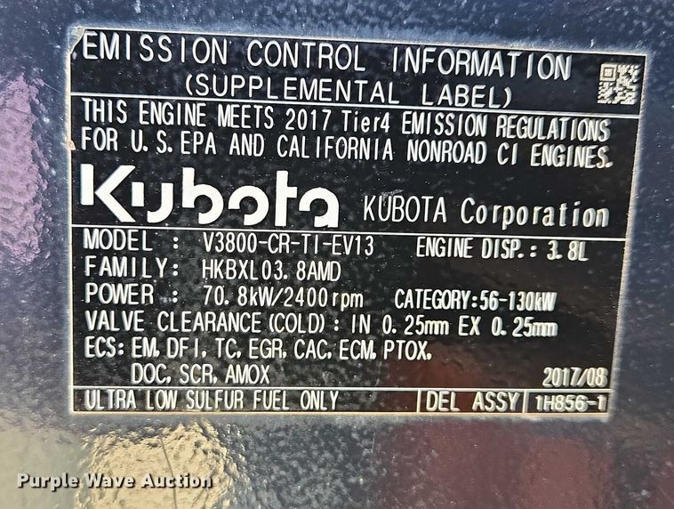 image for item EB1244 Kubota SVL 95-2S tracked skid steer loader