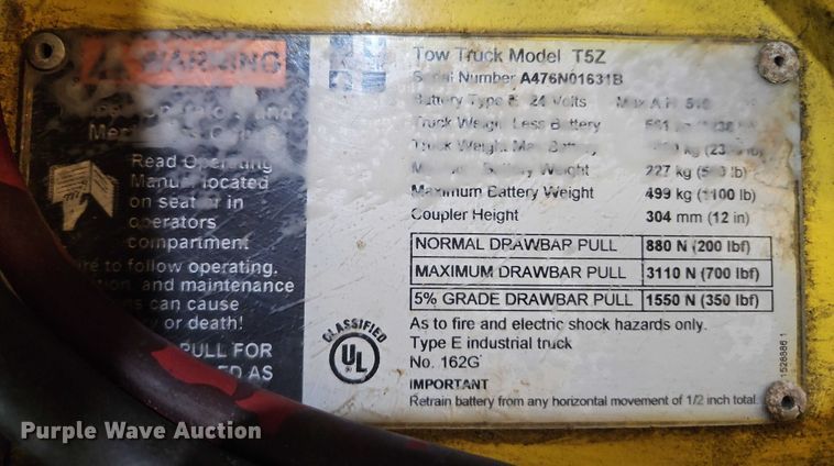 image for item EB8484 2004 Hyster T5Z tow tractor