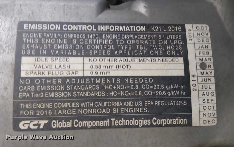 image for item EE5093 2016 UniCarriers PF50 forklift