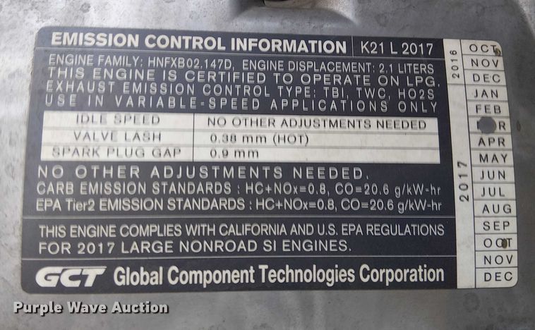 image for item EE5104 2017 UniCarriers PF50 forklift