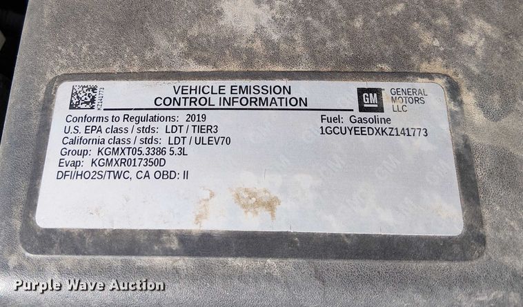 image for item EE5108 2019 Chevrolet Silverado 1500 Crew Cab pickup truck