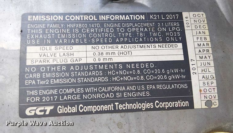 image for item EE5122 2017 UniCarriers CFS40 forklift