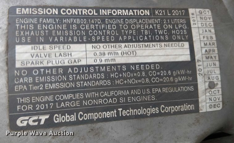 image for item EE5127 2017 UniCarriers PF50 forklift