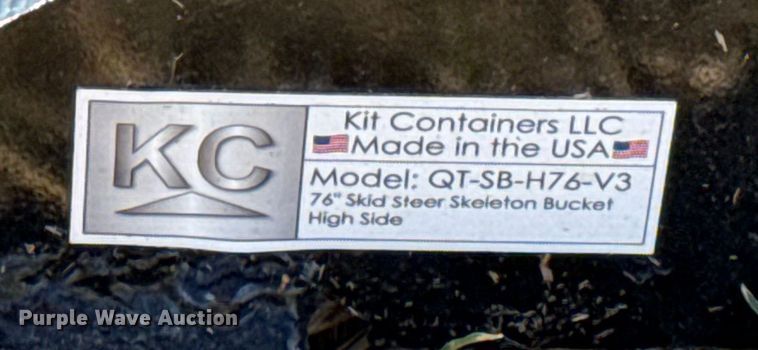 image for item EN0219 KC skid steer rock bucket