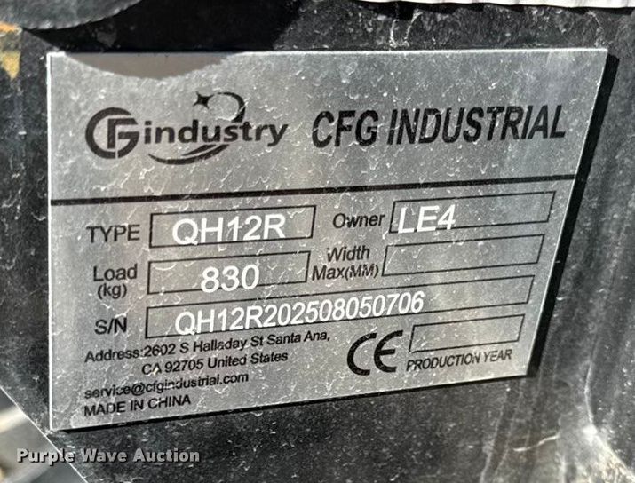 image for item EN0240 2025 CFG industrial QH12R mini excavator