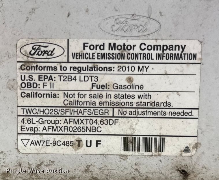 image for item EN0797 2010 Ford F150 Ext. Cab pickup truck