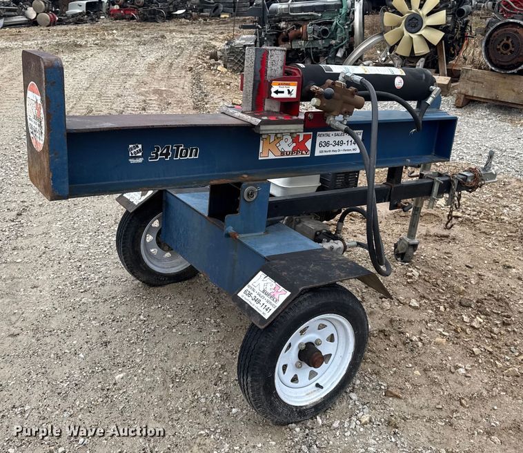 image for item EN0859 2013 Iron & Oak log splitter