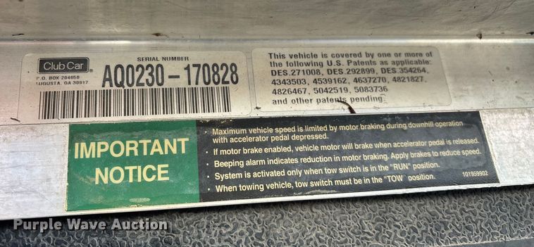 image for item EN5946 Club Car golf cart