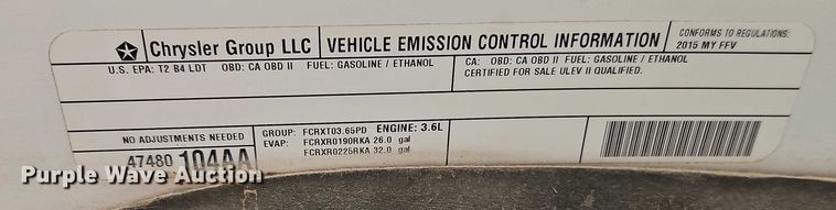 image for item EO4918 2015 RAM 1500 Ext. Cab pickup truck