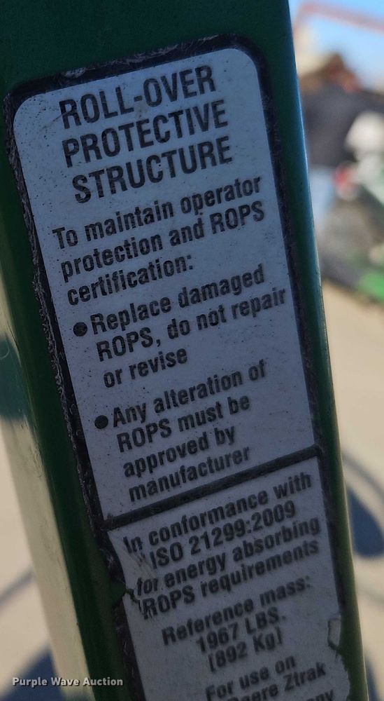 image for item EO4927 2017 John Deere Z920M ZTR lawn mower