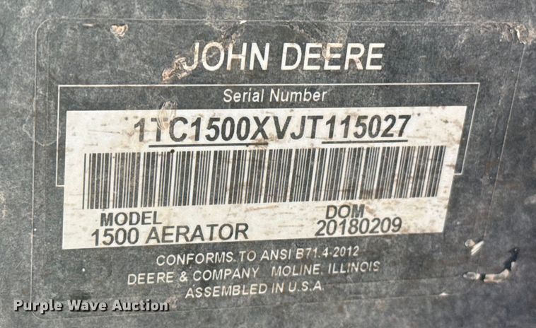image for item EP2760 2018 John Deere 1500 aerator