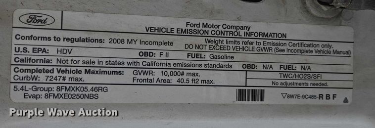 image for item ES2595 2008 Ford F250 Super Duty utility bed pickup truck