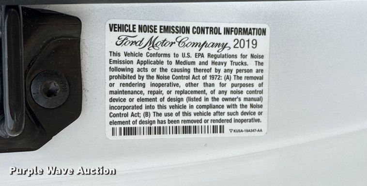 image for item ES5620 2019 Ford F350 Super Duty Ext. Cab utility bed pickup truck