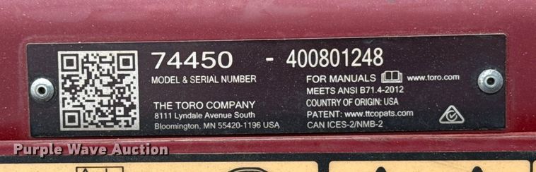 image for item ES5684 Toro Titan HD1500 ZTR lawn mower