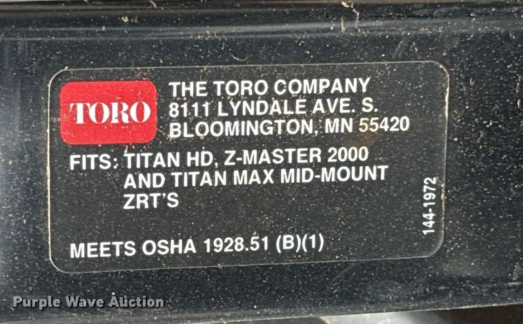 image for item ES5685 Toro Z-Master 2000 ZTR lawn mower