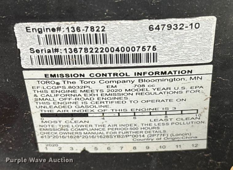 image for item ES5685 Toro Z-Master 2000 ZTR lawn mower