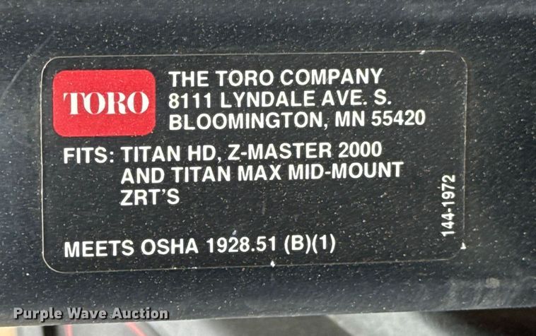 image for item ES5686 Toro Z-Master 2000 ZTR lawn mower