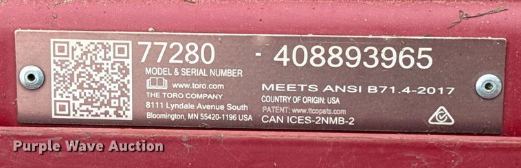 image for item ES5686 Toro Z-Master 2000 ZTR lawn mower