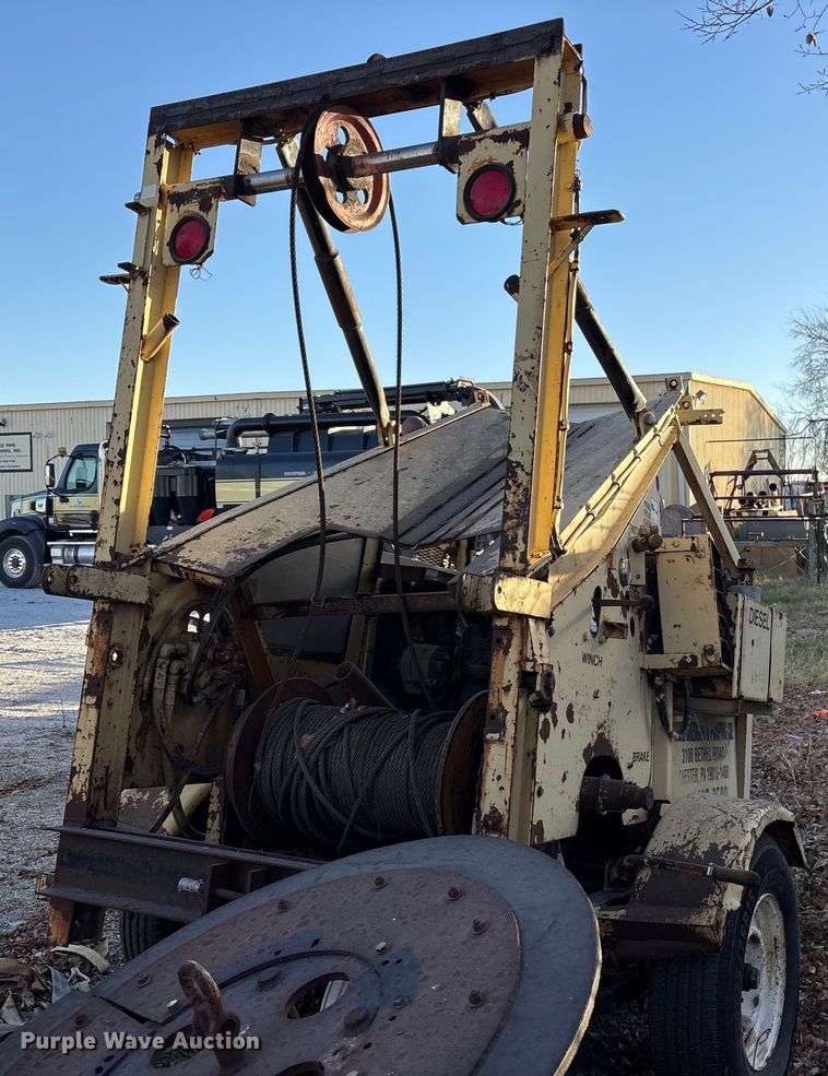 image for item ES8517 Shop built sewer winch trailer