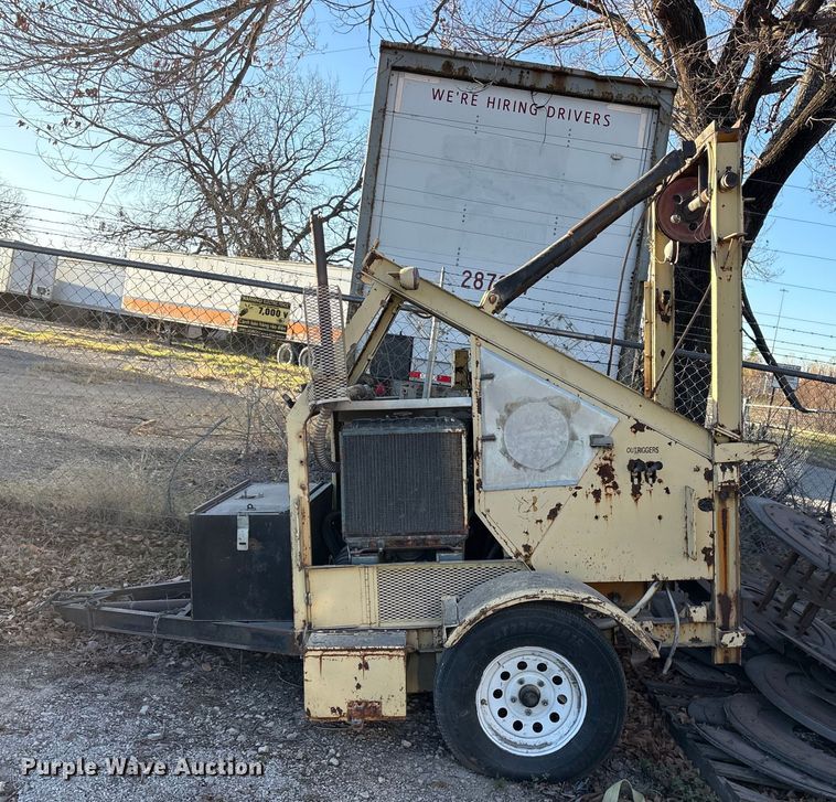 image for item ES8517 Shop built sewer winch trailer