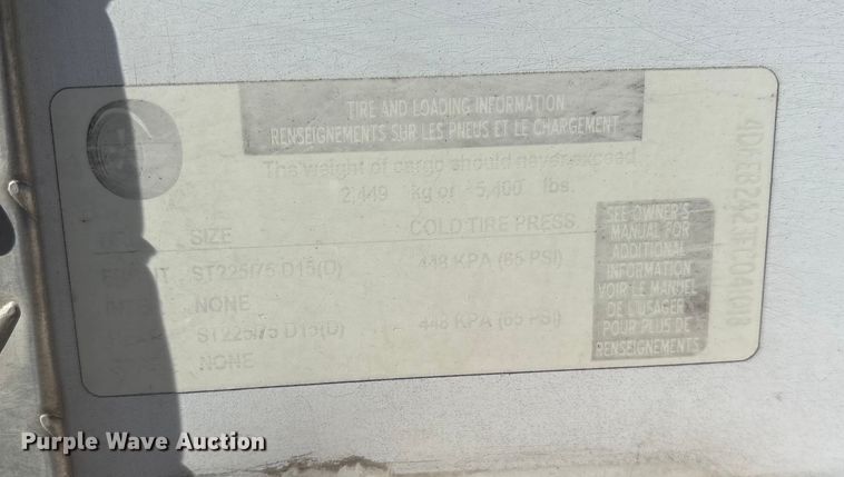 image for item ES8520 2015 Cargo Craft of Texas enclosed cargo trailer