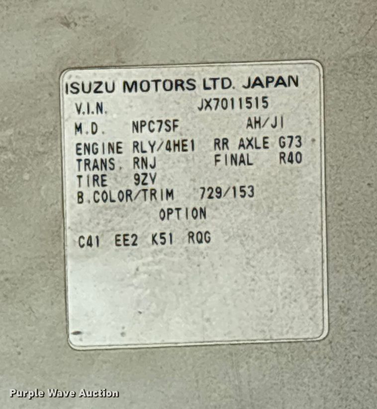 image for item ES8521 1999 GMC W4500 box truck