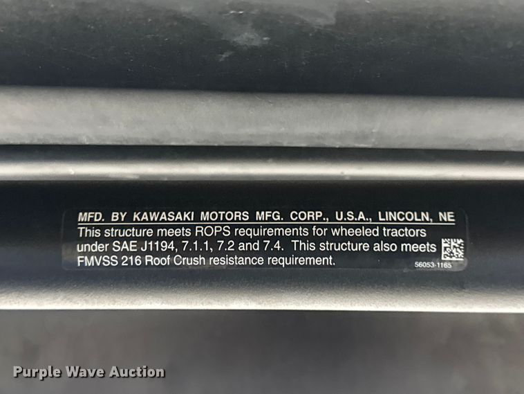 image for item ET4101 2018 Kawasaki Mule SX utility vehicle