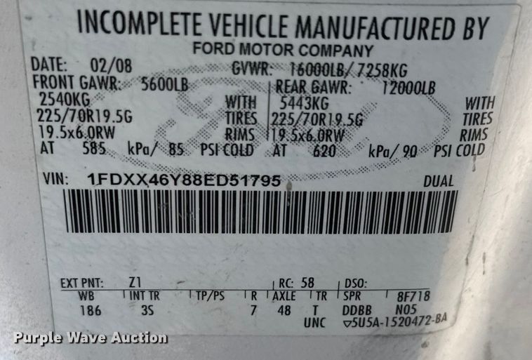 image for item ET4144 2008 Ford F450 utility / service truck