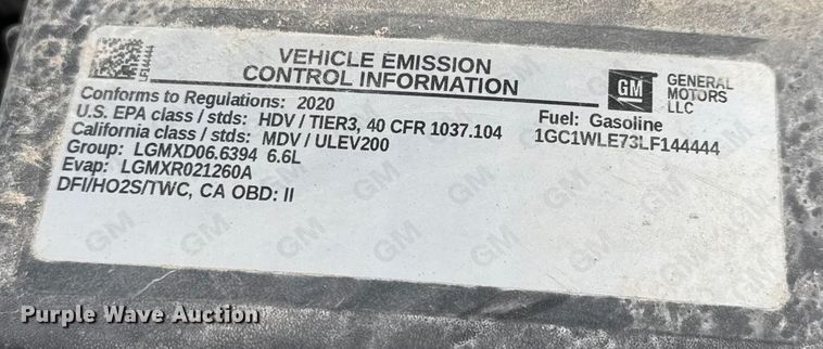 image for item ET4395 2020 Chevrolet Silverado 2500HD Crew Cab pickup truck