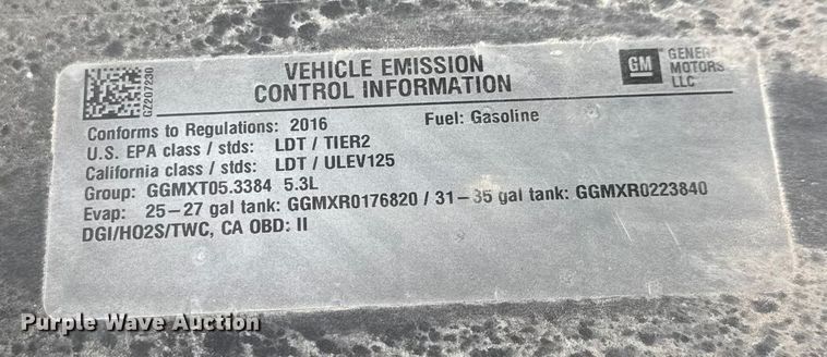 image for item ET4396 2016 GMC Sierra 1500 Ext. Cab pickup truck