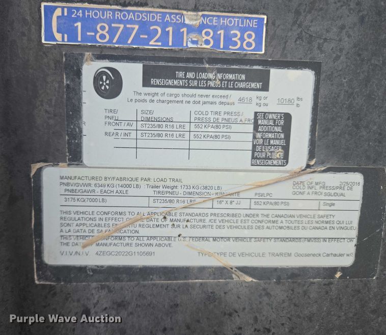 image for item ET5266 2016 Load Max by Load Trail equipment trailer with pressure washer