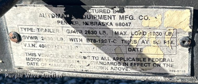 image for item ET6853 1990 Automatic Equipment car dolly