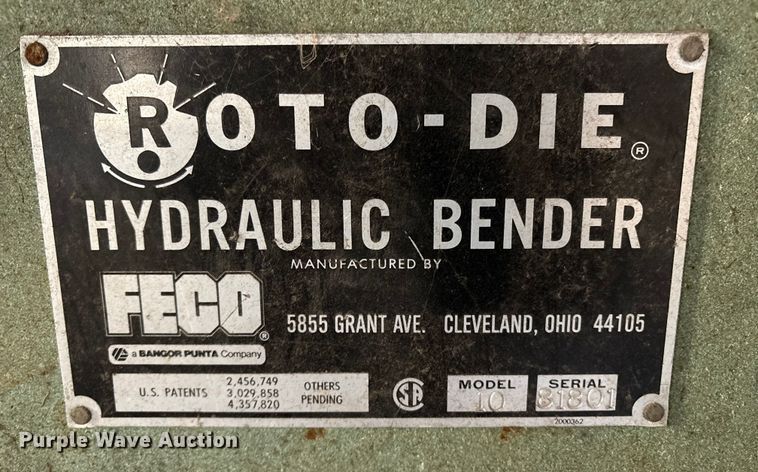 image for item ET8636 Roto-Die 10 hydraulic press brake