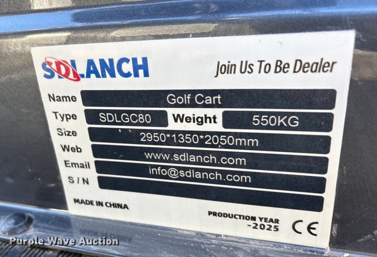 image for item EU0255 2025 SDLANCH SDLGC80 golf cart