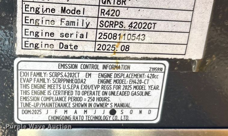 image for item EU0257 2025 CFG Industrial QK18R mini excavator