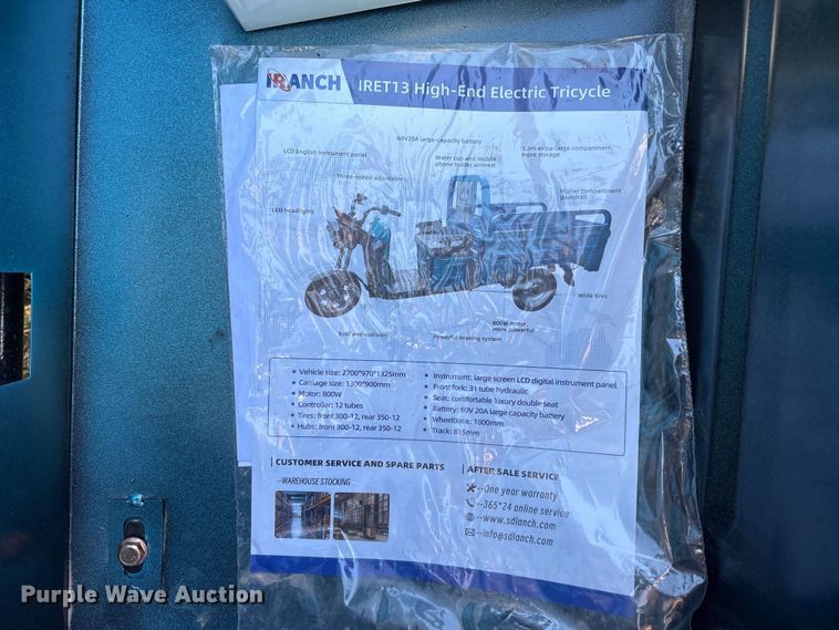 image for item EU0260 2025 IR IRET13 electric tricycle