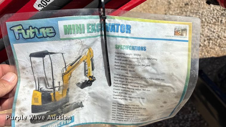 image for item EU0261 2025 Future 13 mini excavator