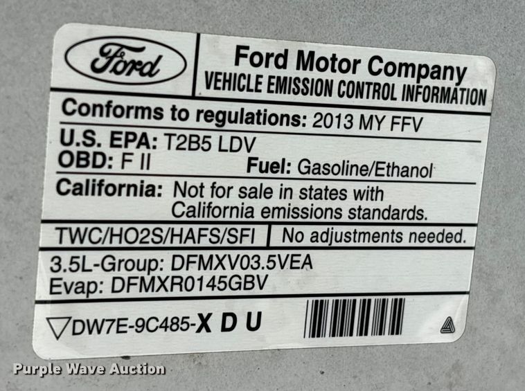 image for item EU7135 2013 Ford Taurus 