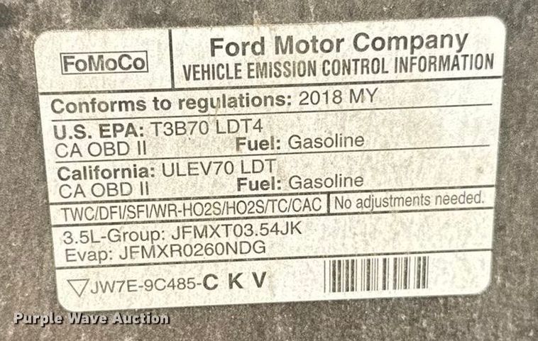 image for item FB0545 2018 Ford F150 Crew Cab pickup truck