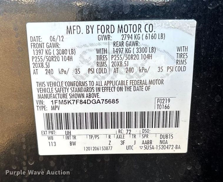 image for item FG1751 2013 Ford Explorer Limited SUV