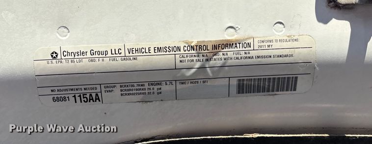 image for item FG1752 2011 Dodge Ram 1500 Crew Cab pickup truck