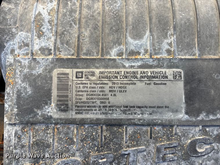 image for item FG1765 2013 Chevrolet Express 3500 box truck