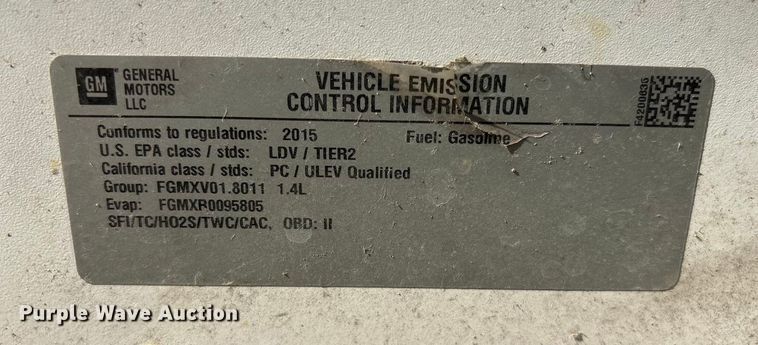 image for item FG2515 2015 Chevrolet Sonic 