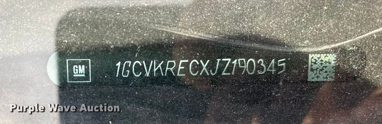 image for item FG2549 2018 Chevrolet Silverado Ext. Cab pickup truck