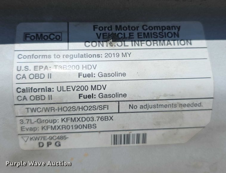 image for item FI0752 2019 Ford Transit 250 van