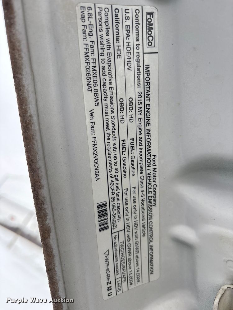 image for item FK1083 2015 Ford F450 bucket truck