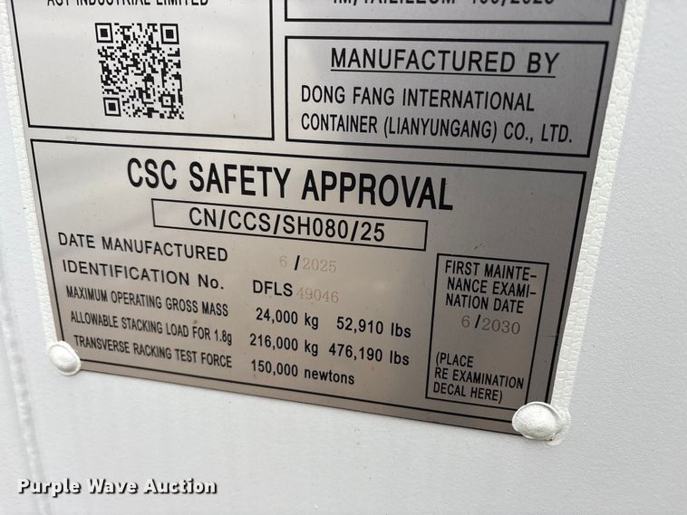 image for item FK1114 2025 Dong Fang SLY23-SA15 shipping container