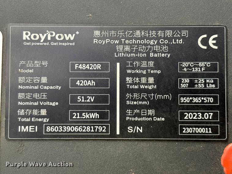 image for item YA1015 Tailift ZFBT20 forklift