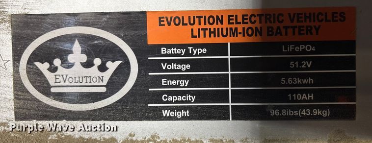 image for item YA1560 2023 Evolution golf cart
