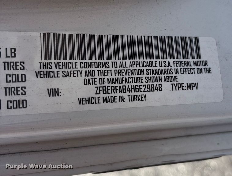 image for item YA1929 2017 RAM Promaster City Compact Work Van